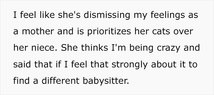 OP gives this issue way too much attention (although it can hardly be called an issue), and her sister doesn’t want to comply with her wishes.