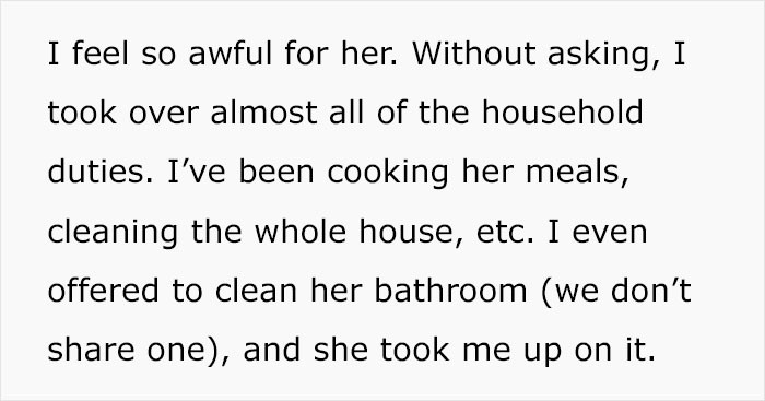 OP Took on All of the Chores to Help Her Roommate Out