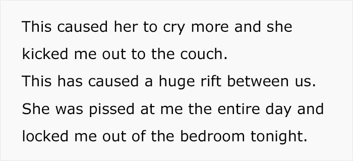 And his wife started crying...