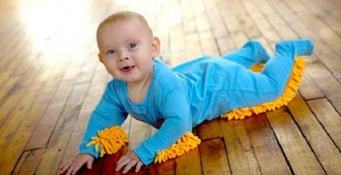 5. Let your baby clean up the mess it made.