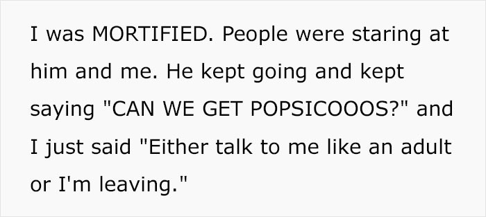 It was so embarrassing for her.