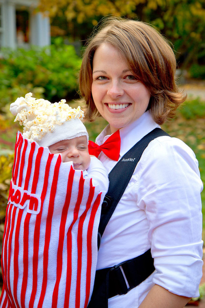 #35 Box Of Popcorn Baby And Parent Costume