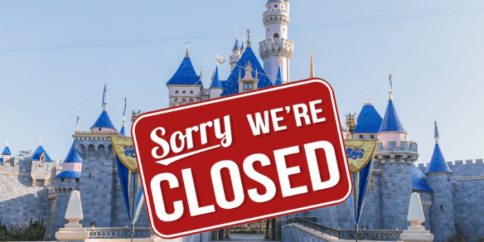 This historic closure signifies just the third time in its history the Anaheim theme park has shut it's gates.