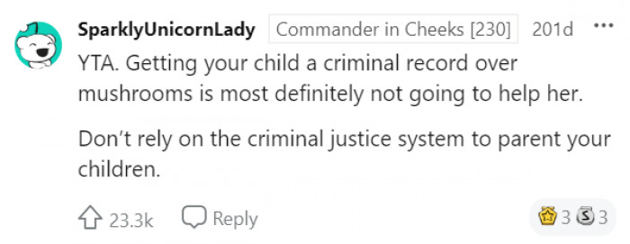 Most people do not agree with the father.