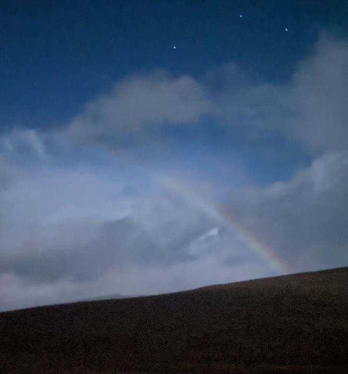15. While on a hike in Scotland, this person witnesses the rare phenomenon called a moonbow