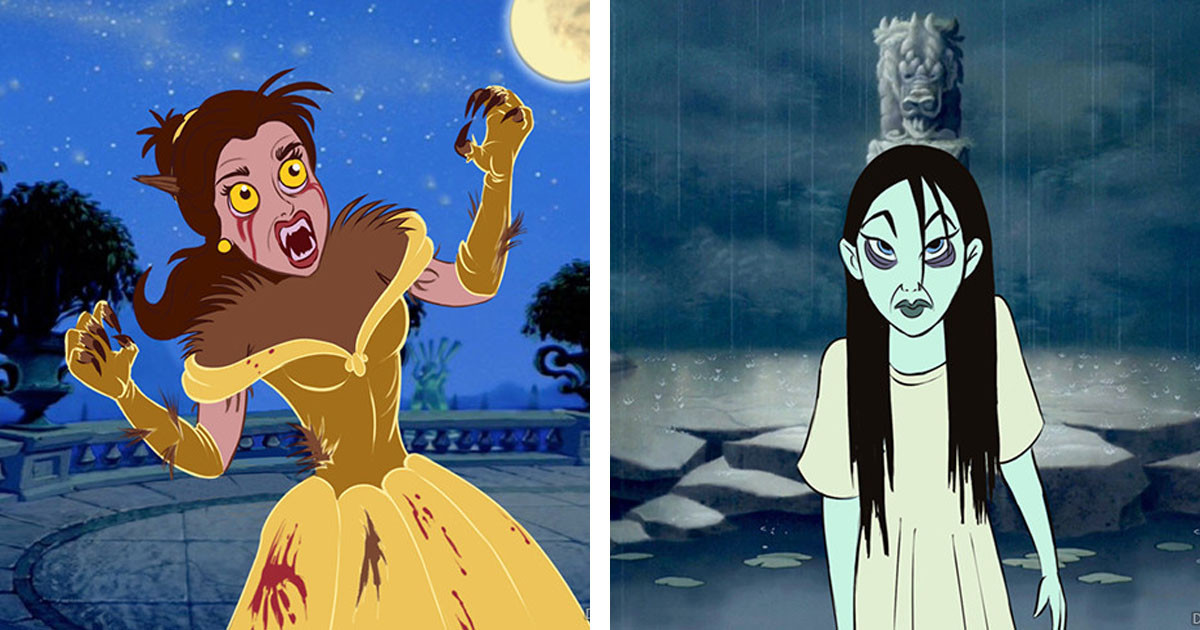 Artist Turns Disney Princesses Into Horror Movie Villains