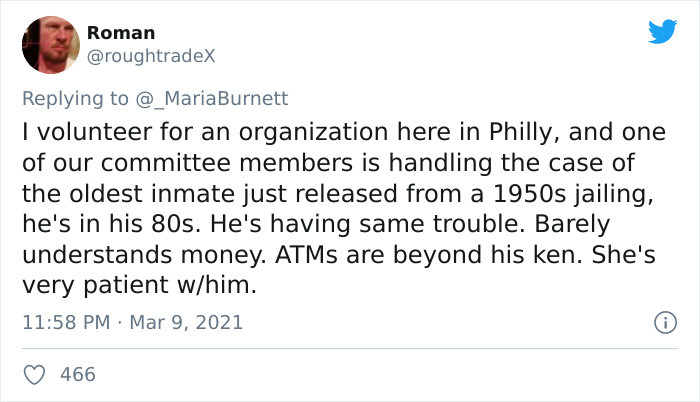 @roughtradeX shares a brief glance into a similar story, with an elderly inmate released after being jailed in the 1950s!