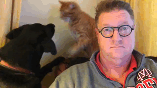  His face says it all