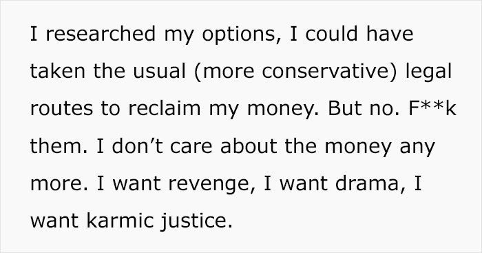 Karma justice is the only way at this point.