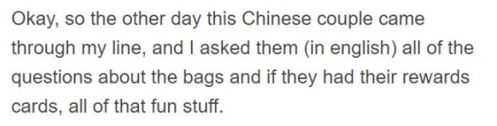 It starts off like any other checkout interaction...