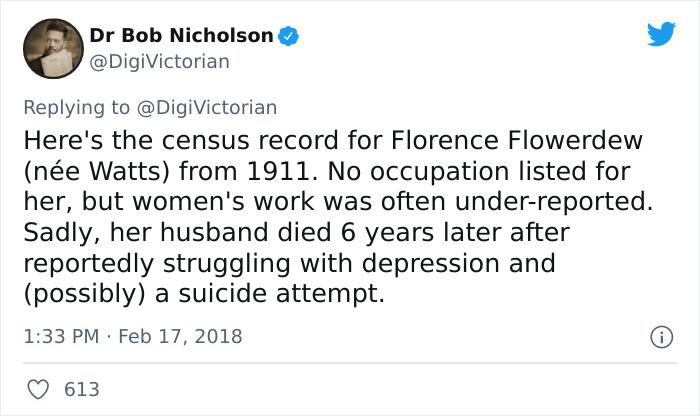 One woman gave up spinsterhood and subsequently lost details about who she was and what she did.