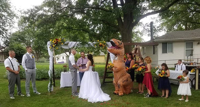 I mean, it looks like a normal wedding scene at first glance.