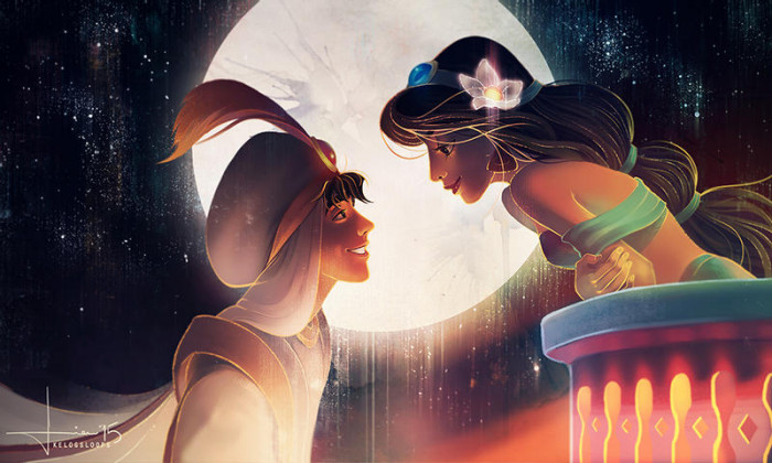 4. Jasmine & Aladdin from Aladdin