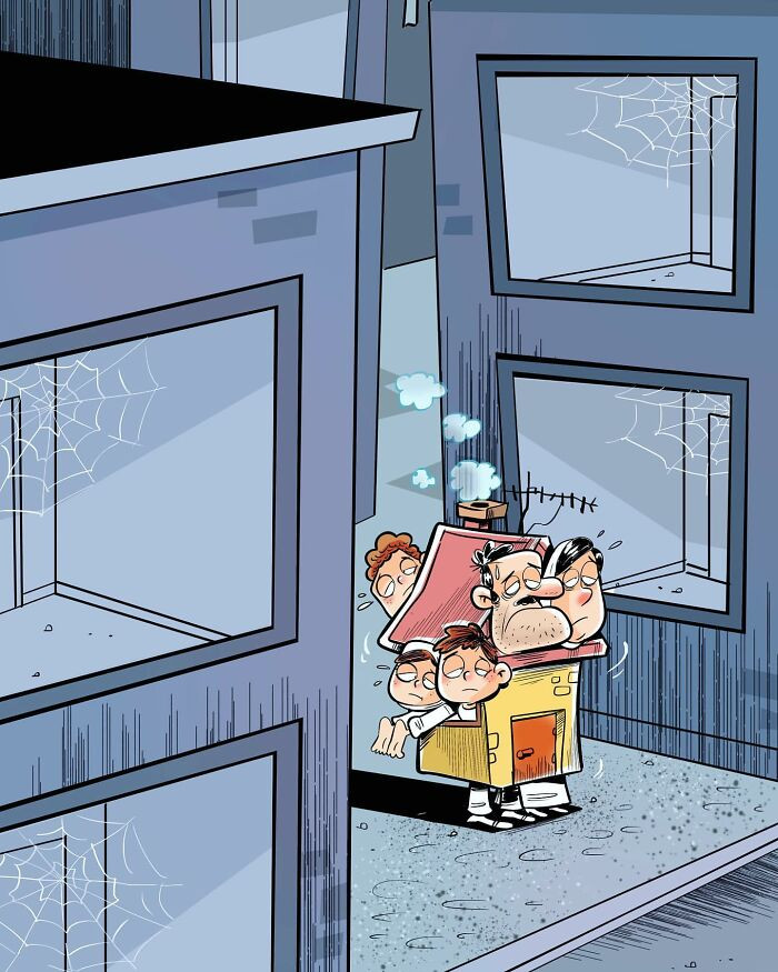 20. House prices are skyrocketing, and the poor have to adjust to living in small spaces.