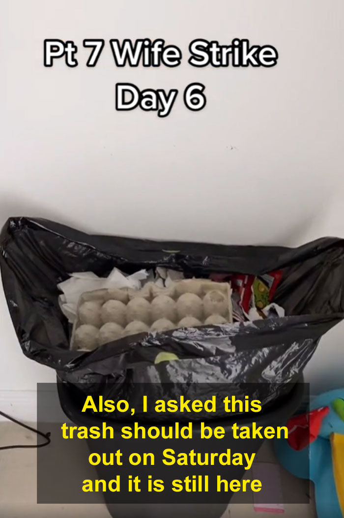 The trash is still there