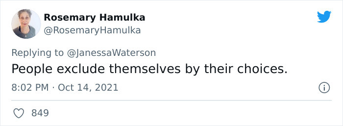 10. Your choice, your exclusion