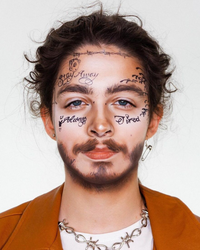 31. For some reason Post Malone looks sleep deprived.