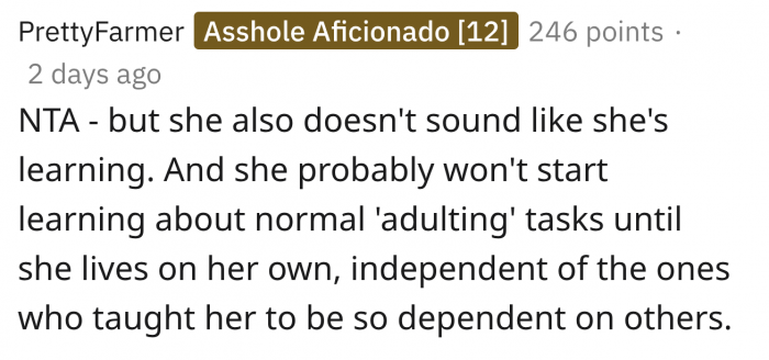 This basically seems like a “validation post,” or one where you are convinced you did the right thing, but you want approval from people on the internet.