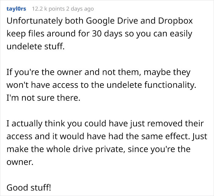 Just make the whole drive private