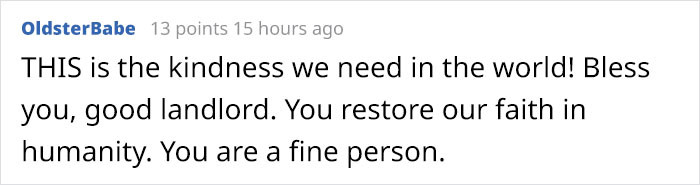 It restores our faith in humanity...