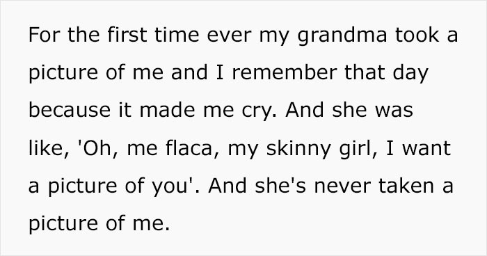 Her family even changed how they acted towards her