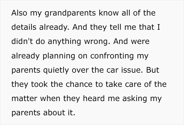 Thank goodness his grandparents are on his side.