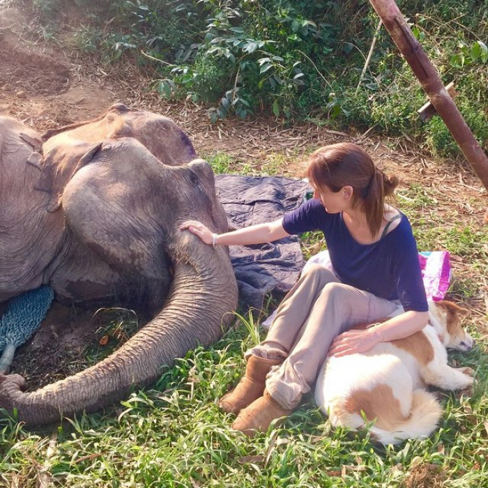 Katherine and Pancake spent nine hours with Boon Thong on her last day.