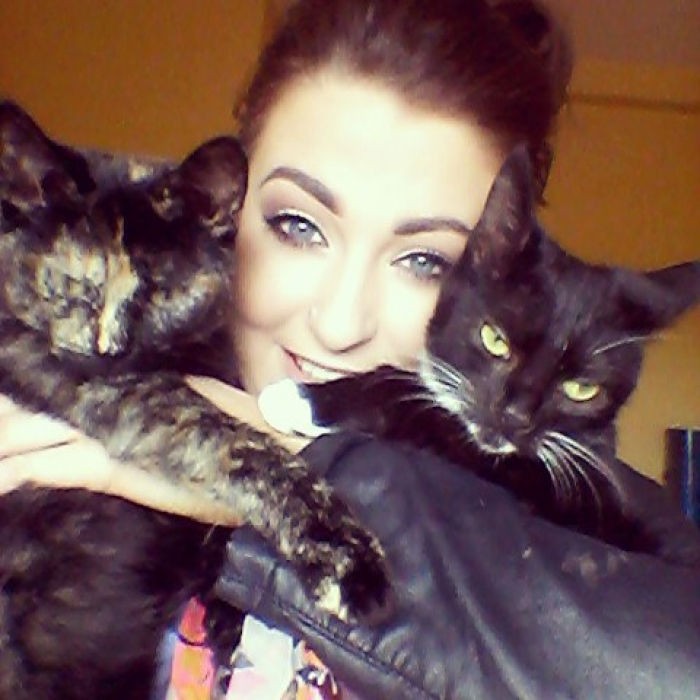 Despite her cats’ wild nature, Aoife McAleer adores them
