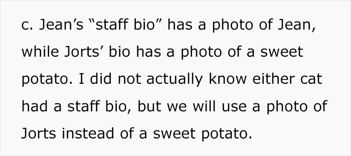 Jorts will get a decent photo in his "staff bio"