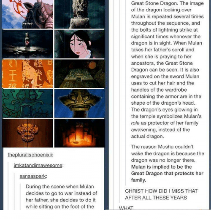 12. Mulan is The Great Stone Dragon