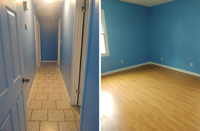 And Again, Here Are More Photos of the Inside of the House Featuring the Blue Walls.