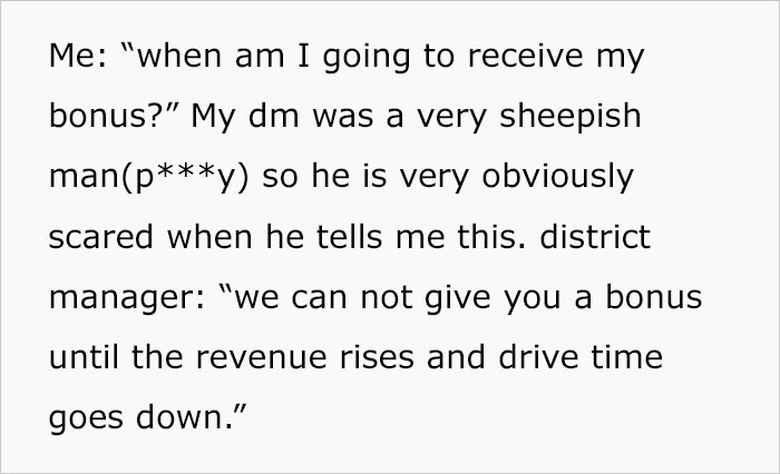 And he refused to pay the bonus.