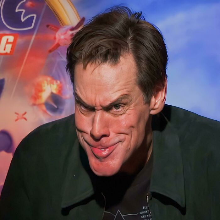 3. Jim Carey makes the Grinch face without any makeup on