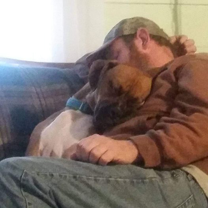 "Six years ago, my husband went to the shelter and called asking if he could bring this guy home..."