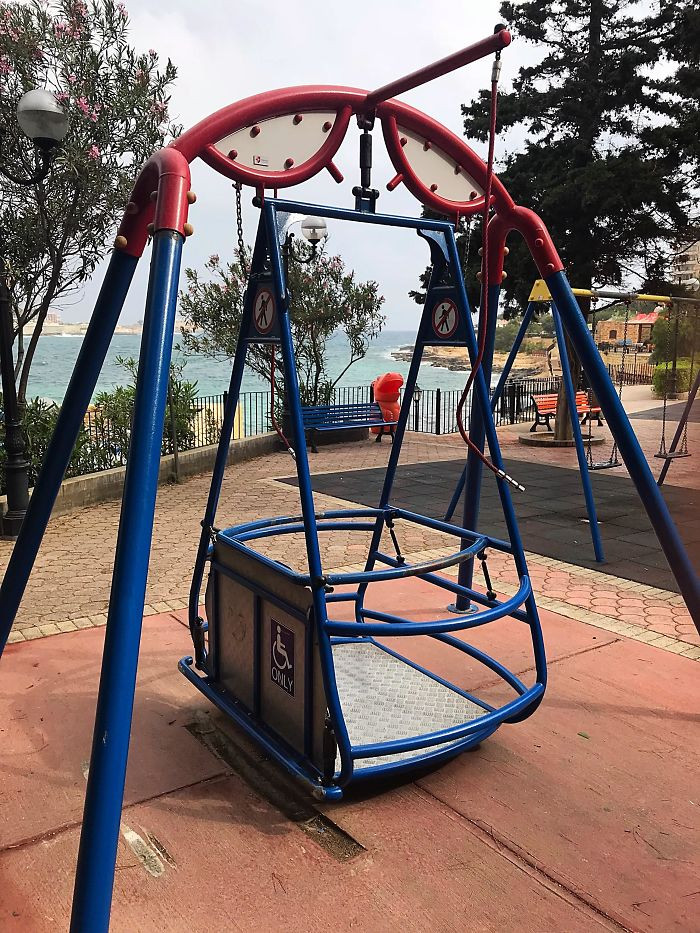 Swing for disabled people