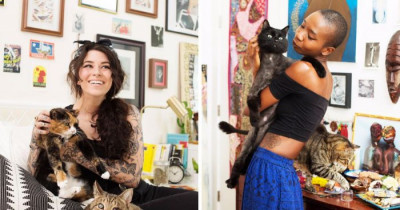 Girls And Their Adopted Cats Make A Fantastic Instagram Account