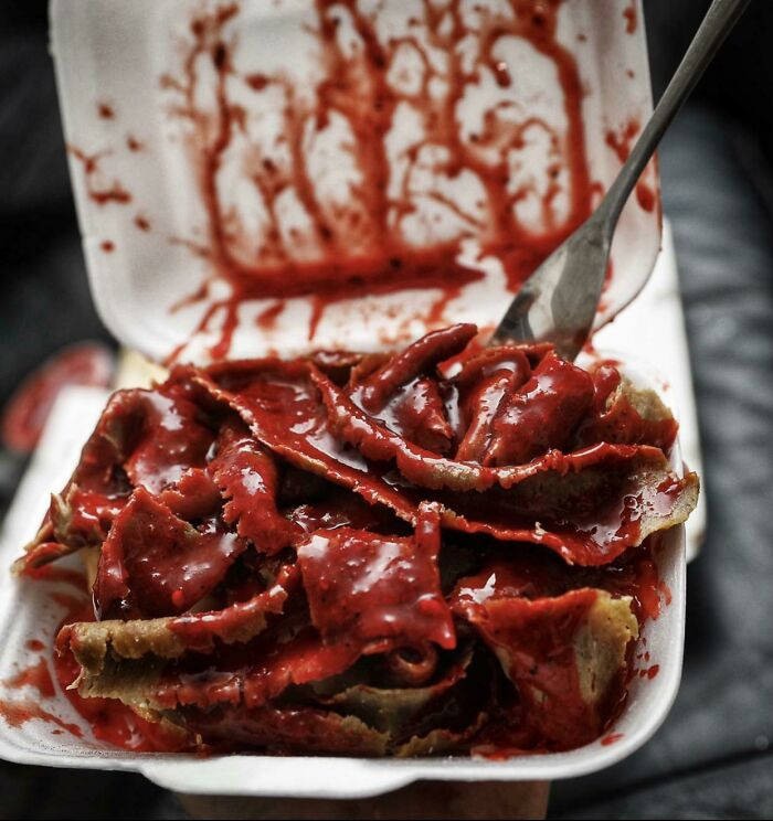 30. Requested extra kebab sauce...