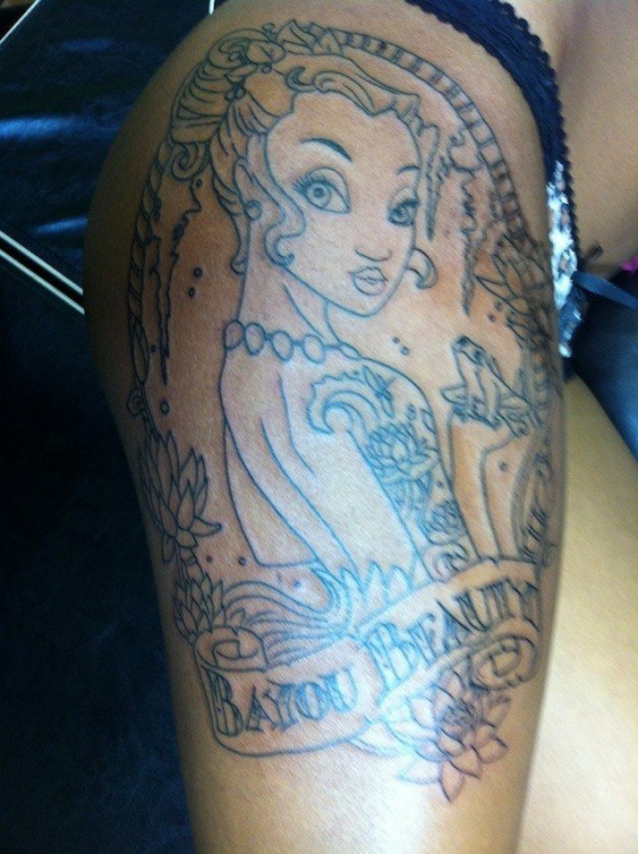 7. A beautiful Tiana tattoo