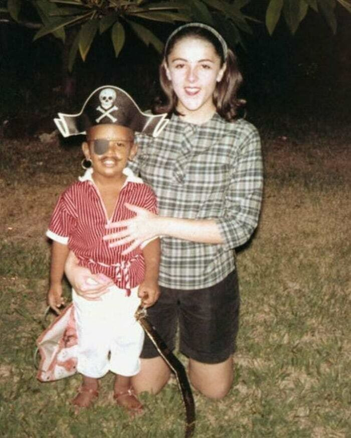 33. Young Barack Obama Celebrating Halloween With His Mother In 1964