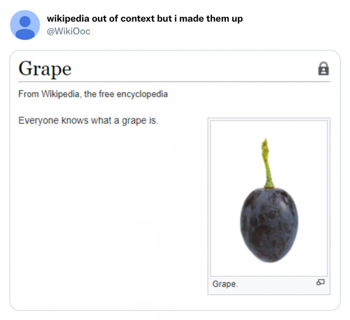 17. This is outrageous; grapes are important too.
