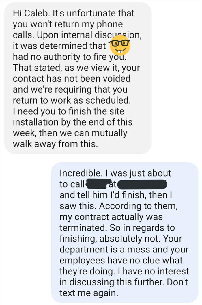 Every independent contractor has the power to refuse.