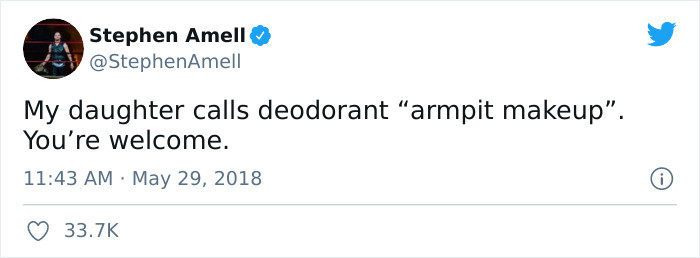 31. Even armpits have makeup according to this child.