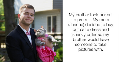 Teenager Takes His Cat to Prom and the Photos Are Unforgettable