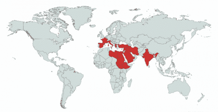 2. Countries mentioned of in the Bible.