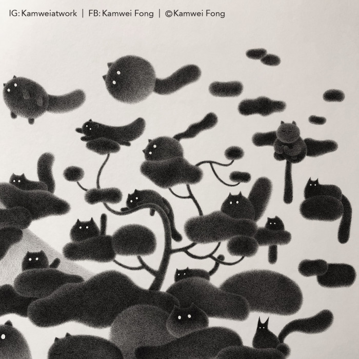 Kamwei's incredible work has been featured at exhibitions at Salon des Beaux Arts in Paris.