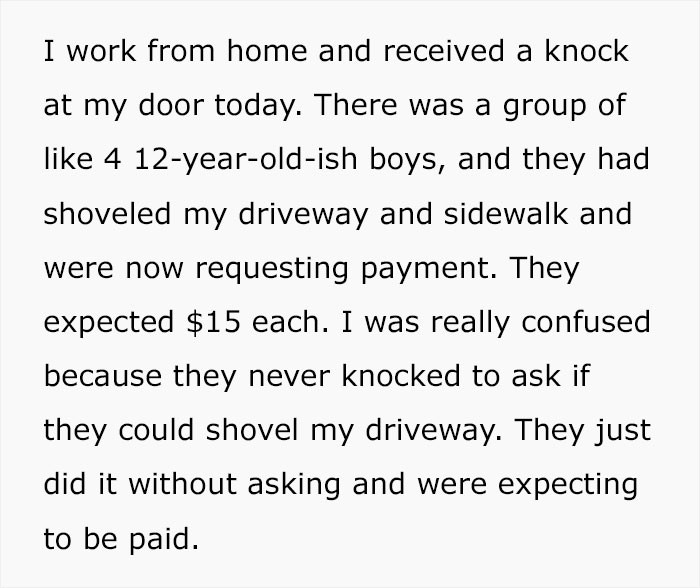 The surprising payment demand