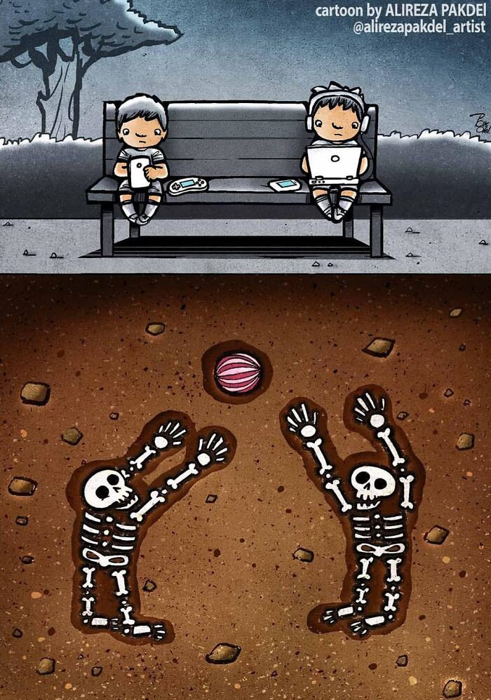 25. This is what the kids of this generation do when they are asked to go play outside.