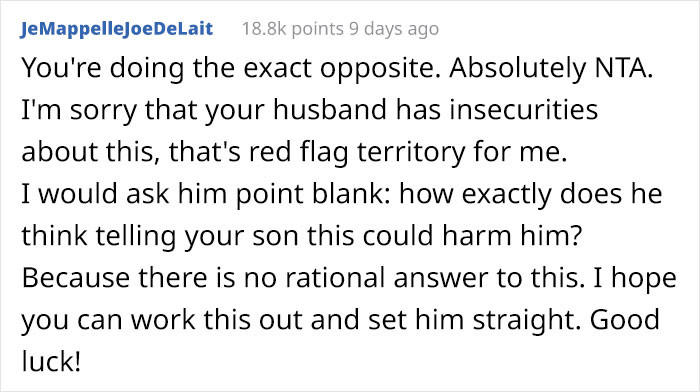 Redditors backed her up.