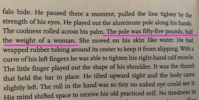 22. Who determined that 100 pounds is the universal weight of a woman?