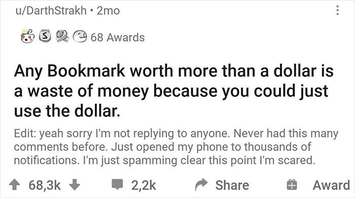 44. A dollar for your thoughts?